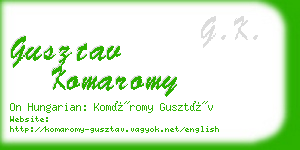 gusztav komaromy business card